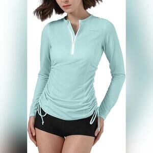 NWT Moikrakki UPF 50+ Long Sleeve Rash Guard Swimsuit Top, Medium